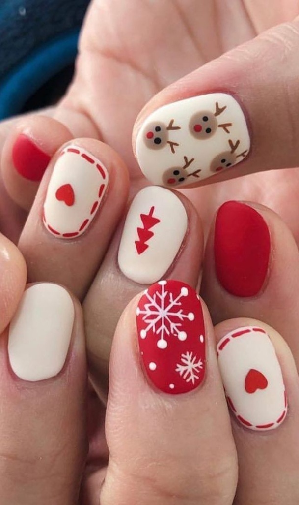 Backdate 2 New  Xmas Nails, Winter Nails, Christmas Gel Nails