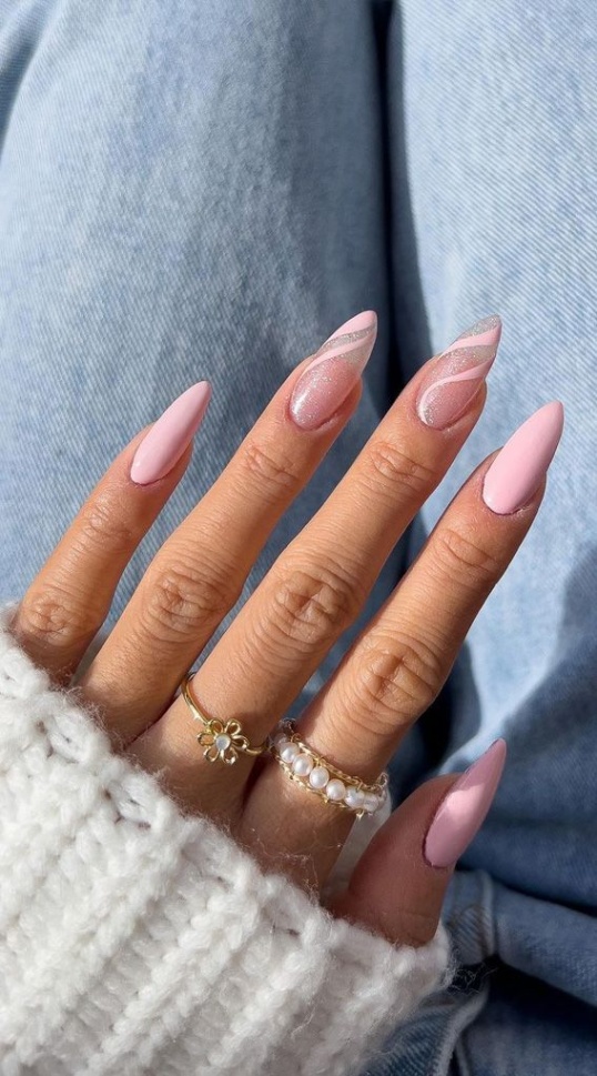 Backdate 3  Playful Pink Nail Art Designs For Every Occasion : Shimmery