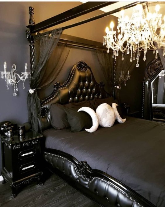 Niche Utama 1  Impressive Gothic Bedroom Design Ideas - DigsDigs