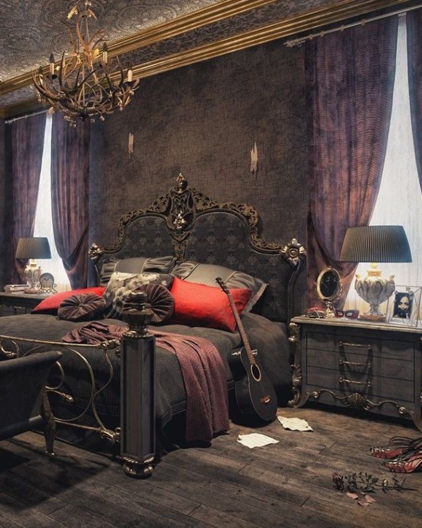 Niche Utama 1  Inspiring Gothic Bedroom Idea To Try For The Next Halloween