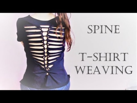 Niche Utama 1 T Shirt Weaving: Spine Pattern DIY T Shirt Cutting Design  No Sewing No  Glue