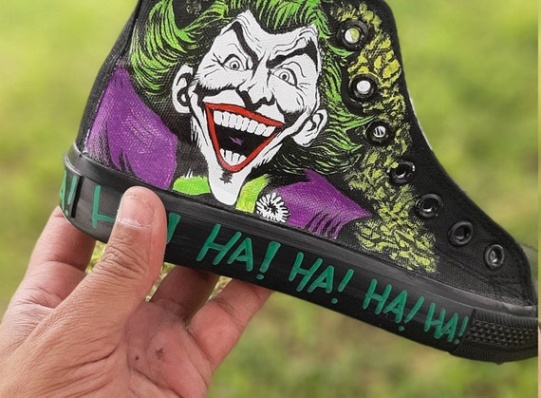 Niche Utama 2 Joker Painted Custom Shoes For Boyfriend Gift Ideas For Men's