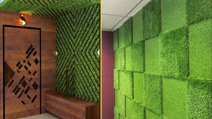 Niche Utama 2 Modern Artificial Grass Design Ideas For Interior Wall,Artificial