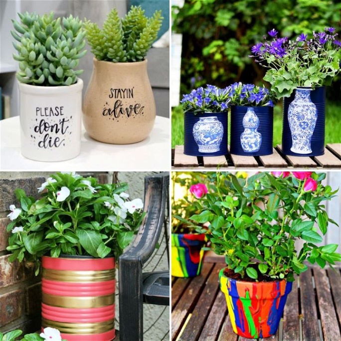 flower pot design ideas Niche Utama 2  Unique DIY Flower Pot Ideas - Flower Planter Ideas - Lost At E